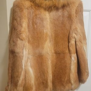 Jacques Saint Laurent Fox Collar /animal fur short length coat! VGood condition.
